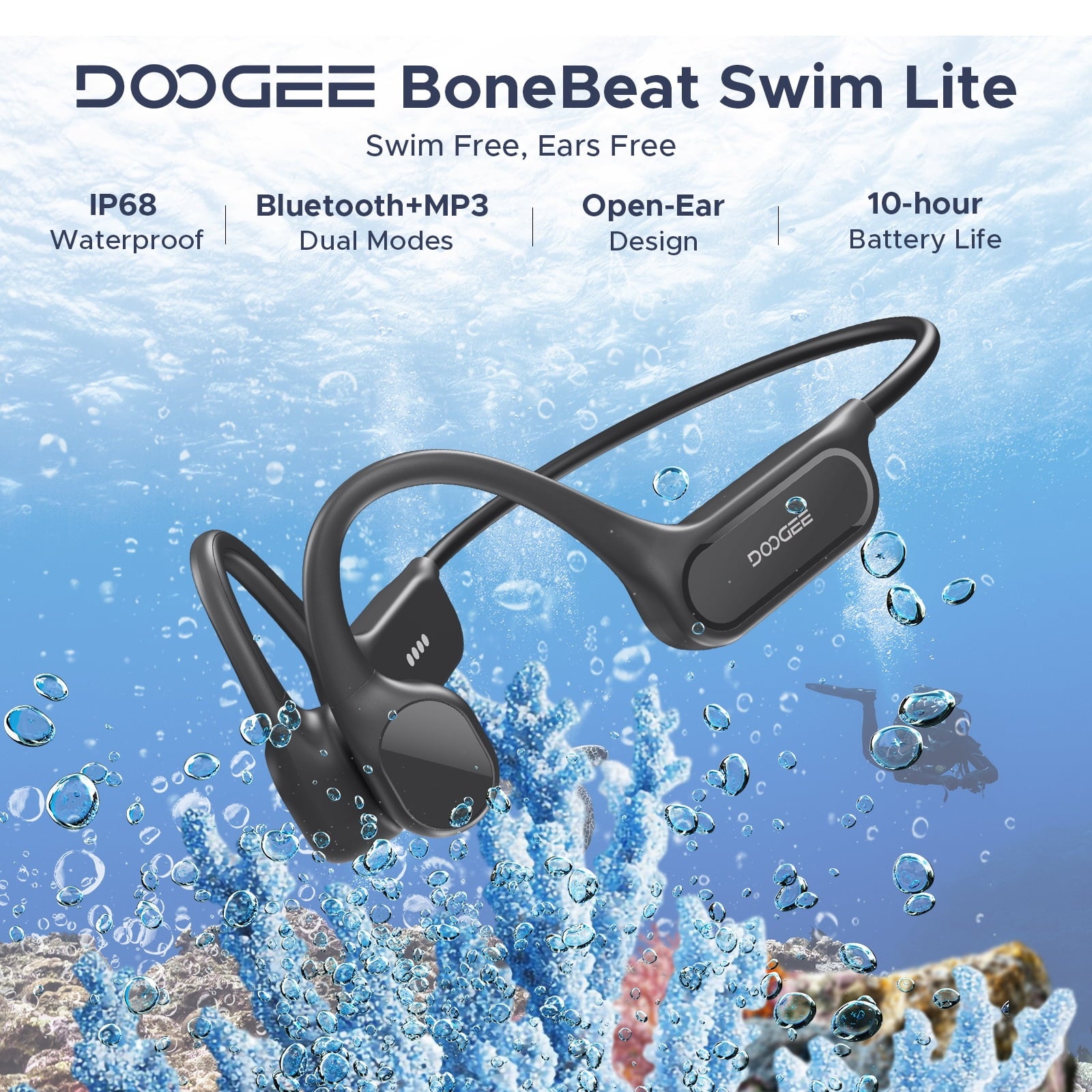Underwater Swimming Headphones 