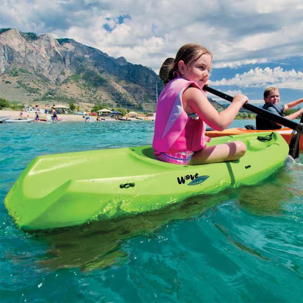 Green Youth Wave Kayak with Paddles